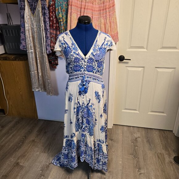 Spell & the Gypsy Collective Hotel Paradiso Gown, Bluebird, S, EUC - Picture 4 of 7